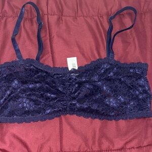 torrid Navy Lace Bandeau Bralette
